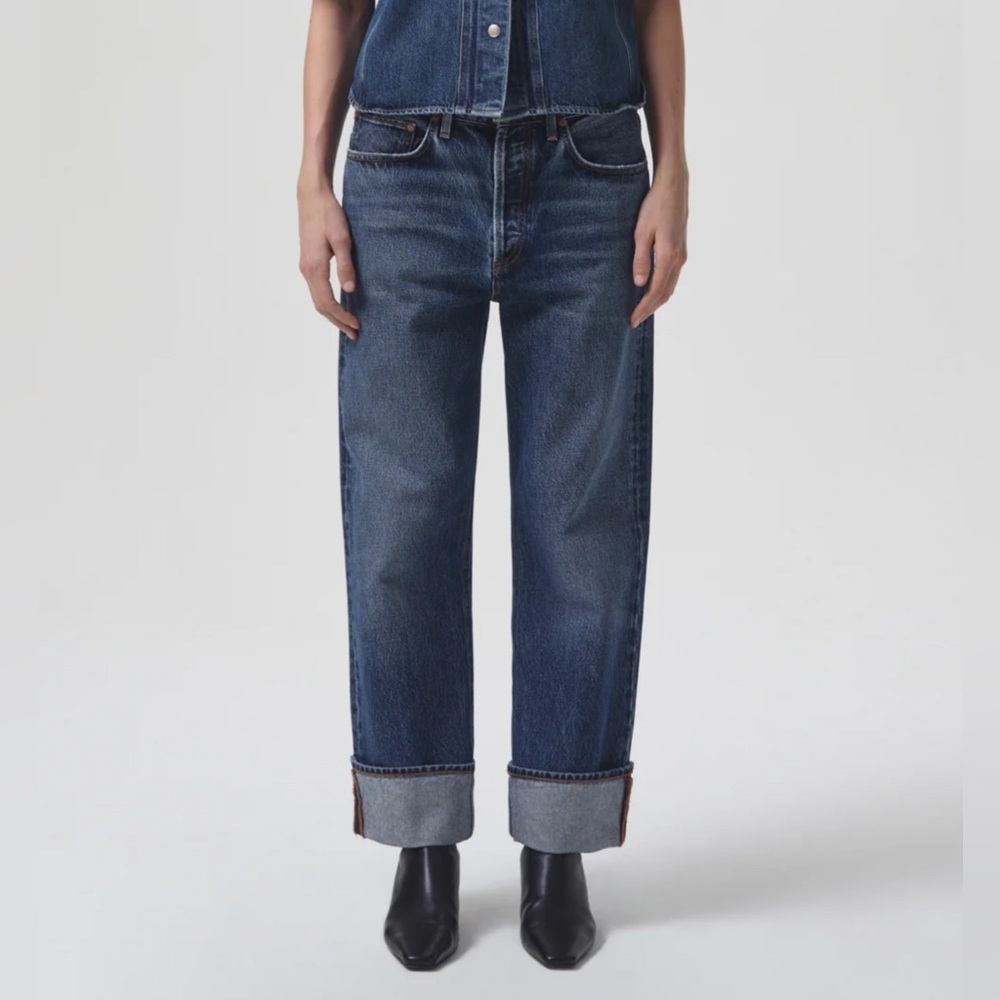 Agolde Women's Straight Leg Jeans - Dark Blue
